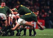 28 November 1998; Joost van der Westhuizen of South Africa during a International Friendly Match between Ireland and South Africa at Landsdowne Road in Dublin. Photo by Brendan Moran/Sportsfile