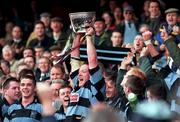 25th April 1998; Mick Galwey of Shannon lifting the cup following the AIB All-Ireland League Division 1 Final match between Garryowen and Shannon at Lansdowne Road in Dublin. Photo by Ray McManus/Sportsfile