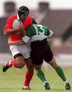 15 August 1998, Rhys Ellison of Munster is tackled by Pat Duignan of Connacht during the Guinness Interprovincial Rugby Championship match between Connacht and Munster at the Sportsground in Galway. Photo by David Maher/Sportsfile