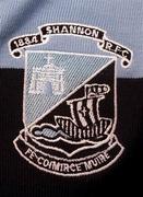 25 April 1998; A detailed view of the Shannon RFC Crest ahead of the AIB League Final match between Garryowen and Shannon at Lansdowne Road in Dublin. Photo by Ray McManus/Sportsfile