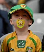 4 August 2013; Caoimhín Crawford, two years, from Buncrana, Co. Donegal, before the game. GAA Football All-Ireland Senior Championship, Quarter-Final, Mayo v Donegal, Croke Park, Dublin. Picture credit: Ray McManus / SPORTSFILE