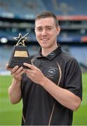 6 August 2013; The GAA / GPA All-Stars, sponsored by Opel, are delighted to announce Cian Mackey, Cavan, and Paul Ryan, Dublin, as the Players of the Month for July in football and hurling respectively. Pictured is Paul Ryan after he was presented with his GAA / GPA Player of the Month Award for July, sponsored by Opel, by Laura Condron, Senior Brand & PR Manager Opel Ireland. Croke Park, Dublin. Picture credit: Brendan Moran / SPORTSFILE