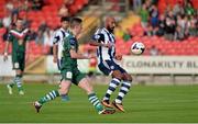 6 August 2013; Nicolas Anelka, West Bromwich Albion, in action against Brian Lenihan, Cork City. Friendly, Cork City v West Bromwich Albion, Turners Cross, Cork. Picture credit: Barry Cregg / SPORTSFILE