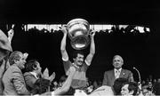 16 September 1979; Kerry captain Tim Kennelly lifts the Sam Maguire Cup. All-Ireland Football Final, Kerry v Dublin, Croke Park, Dublin. Picture credit: SPORTSFILE / Connolly Collection