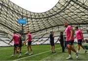 27 May 2022; Rónan Kelleher and teammates during the Leinster Rugby Captain's Run at the Stade Velodrome in Marseille, France. Photo by Harry Murphy/Sportsfile