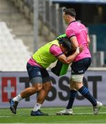 27 May 2022; Michael Ala'alatoa and James Ryan during the Leinster Rugby Captain's Run at the Stade Velodrome in Marseille, France. Photo by Harry Murphy/Sportsfile