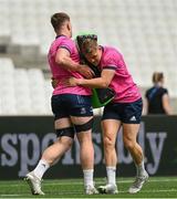 27 May 2022; Garry Ringrose, right, and Joe McCarthy during the Leinster Rugby Captain's Run at the Stade Velodrome in Marseille, France. Photo by Harry Murphy/Sportsfile