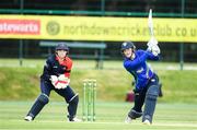 27 May 2022; Stephen Doheny of North West Warriors and Neil Rock of Northern Knights watching the ball during the Cricket Ireland Inter-Provincial Trophy match between Northern Knights and North West Warriors at North Down Cricket Club, Comber in Down. Photo by George Tewkesbury/Sportsfile