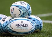 27 May 2022; Match balls are seen during the La Rochelle Captain's Run at Stade Velodrome in Marseille, France. Photo by Harry Murphy/Sportsfile