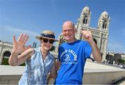27 May 2022; Leinster Supporters Fiona O'Reilly and Liam Jones from Dundrum, Dublin pictured in Marseille ahead of their side's Heineken Champions Cup Final at Stade Velodrome in Marseille, France. Photo by Ramsey Cardy/Sportsfile
