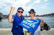 27 May 2022; Leinster supporters Myles and Ann-Marie Byrne from Kildare pictured in Marseille ahead of their side's Heineken Champions Cup Final at Stade Velodrome in Marseille, France. Photo by Harry Murphy/Sportsfile