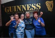 27 May 2022; Leinster supporters the Brennan sisters, from left, Ciara, Geraldine, Nuala and Sinead from Tullamore, Offaly, pictured in Marseille ahead of their side's Heineken Champions Cup Final at Stade Velodrome in Marseille, France. Photo by Harry Murphy/Sportsfile