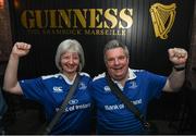 27 May 2022; Leinster supporters Vin and Nikki Wynne pictured in Marseille ahead of their side's Heineken Champions Cup Final at Stade Velodrome in Marseille, France. Photo by Harry Murphy/Sportsfile