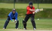27 May 2022; Kevin O'Brien of Munster Reds batting during the Cricket Ireland Inter-Provincial Trophy match between Leinster Lightning and Munster Reds at North Down Cricket Club, Comber in Down. Photo by George Tewkesbury/Sportsfile