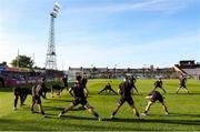 27 May 2022; Bohemians players during the warm up before the SSE Airtricity League Premier Division match between Bohemians and Drogheda United at Dalymount Park in Dublin. Photo by Michael P Ryan/Sportsfile
