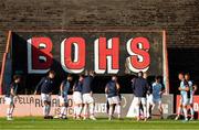 27 May 2022; Drogheda United players during the warm up before the SSE Airtricity League Premier Division match between Bohemians and Drogheda United at Dalymount Park in Dublin. Photo by Michael P Ryan/Sportsfile
