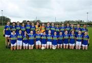 21 May 2022; The Tipperary squad before the Ladies Football U14 All-Ireland Gold Final match between Kildare and Tipperary at Crettyard GAA in Laois. Photo by Ray McManus/Sportsfile