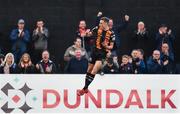 27 May 2022; Daniel Kelly of Dundalk celebrates after scoring his side's first goal during the SSE Airtricity League Premier Division match between Dundalk and St Patrick's Athletic at Oriel Park in Dundalk, Louth. Photo by Ben McShane/Sportsfile