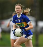 21 May 2022; Abbie Horgan of Tipperary during the Ladies Football U14 All-Ireland Gold Final match between Kildare and Tipperary at Crettyard GAA in Laois. Photo by Ray McManus/Sportsfile