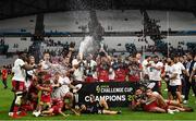 27 May 2022; Lyon players celebrate with the trophy after their side's victory in the Heineken Challenge Cup Final match between Lyon and Toulon at Stade Velodrome in Marseille, France. Photo by Harry Murphy/Sportsfile