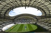 28 May 2022; A general view inside the stadium before the Heineken Champions Cup Final match between Leinster and La Rochelle at Stade Velodrome in Marseille, France. Photo by Harry Murphy/Sportsfile