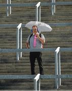 28 May 2022; A spectator uses an umbrella to shade the sun before the Munster GAA Football Senior Championship Final match between Kerry and Limerick at Fitzgerald Stadium in Killarney. Photo by Diarmuid Greene/Sportsfile