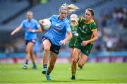 28 May 2022; Siobhán Killeen of Dublin in action against Niamh O'Sullivan of Meath during the Leinster LGFA Senior Football Championship Final match between Meath and Dublin at Croke Park in Dublin. Photo by Stephen McCarthy/Sportsfile