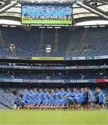 28 May 2022; Dublin players pose for their squad photogaph before the Leinster GAA Football Senior Championship Final match between Dublin and Kildare at Croke Park in Dublin. Photo by Stephen McCarthy/Sportsfile