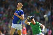 28 May 2022; Killian Spillane of Kerry after scoring his side's first goal past Limerick goalkeeper Donal O'Sullivan during the Munster GAA Football Senior Championship Final match between Kerry and Limerick at Fitzgerald Stadium in Killarney. Photo by Diarmuid Greene/Sportsfile