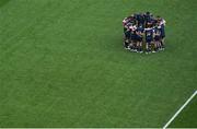 28 May 2022; Leinster players huddle before the Heineken Champions Cup Final match between Leinster and La Rochelle at Stade Velodrome in Marseille, France. Photo by Julien Poupart/Sportsfile