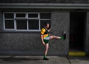 28 May 2022; Natham McElwaine of London warms up outside the dressing room before the Tailteann Cup Round 1 match between Sligo and London at Markievicz Park in Sligo. Photo by Ray McManus/Sportsfile