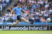 28 May 2022; Con O'Callaghan of Dublin shoots to score his side's fifth goal during the Leinster GAA Football Senior Championship Final match between Dublin and Kildare at Croke Park in Dublin. Photo by Stephen McCarthy/Sportsfile