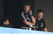 28 May 2022; La Rochelle head coach Ronan O'Gara, left, and coach Donnacha Ryan during the Heineken Champions Cup Final match between Leinster and La Rochelle at Stade Velodrome in Marseille, France. Photo by Harry Murphy/Sportsfile