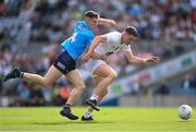 28 May 2022; Alex Beirne of Kildare in action against Lee Gannon of Dublin during the Leinster GAA Football Senior Championship Final match between Dublin and Kildare at Croke Park in Dublin. Photo by Stephen McCarthy/Sportsfile