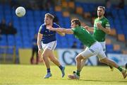 28 May 2022; Darragh Doherty of Longford in action against Declan McCusker of Fermanagh during the Tailteann Cup Round 1 match between Longford and Fermanagh at Glennon Brothers Pearse Park in Longford. Photo by Sam Barnes/Sportsfile