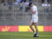 28 May 2022; Kevin Flynn of Kildare leaves the pitch after he was shown the black card by referee Paddy Neilan during the Leinster GAA Football Senior Championship Final match between Dublin and Kildare at Croke Park in Dublin. Photo by Piaras Ó Mídheach/Sportsfile