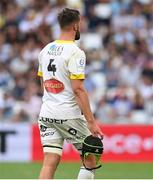 28 May 2022; Thomas La Vault of La Rochelle leaves the pitch after receiving a yellow card during the Heineken Champions Cup Final match between Leinster and La Rochelle at Stade Velodrome in Marseille, France. Photo by Harry Murphy/Sportsfile