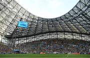 28 May 2022; The attendance is seen on the big screen during the Heineken Champions Cup Final match between Leinster and La Rochelle at Stade Velodrome in Marseille, France. Photo by Harry Murphy/Sportsfile