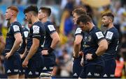 28 May 2022; Cian Healy reacts with his Leinster teammates after their defeat in the Heineken Champions Cup Final match between Leinster and La Rochelle at Stade Velodrome in Marseille, France. Photo by Harry Murphy/Sportsfile