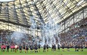 28 May 2022; Leinster players watch the La Rochelle celebrations after their defeat in the Heineken Champions Cup Final match between Leinster and La Rochelle at Stade Velodrome in Marseille, France. Photo by Ramsey Cardy/Sportsfile