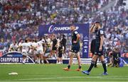 28 May 2022; Ross Byrne of Leinster reacts after his side's defeat in the Heineken Champions Cup Final match between Leinster and La Rochelle at Stade Velodrome in Marseille, France. Photo by Harry Murphy/Sportsfile
