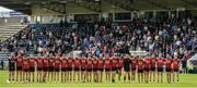 28 May 2022; The Down squad before the Tailteann Cup Round 1 match between Cavan and Down at Kingspan Breffni in Cavan. Photo by Oliver McVeigh/Sportsfile