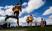 22 May 2022; Clare players run out for the Munster GAA Hurling Senior Championship Round 5 match between Clare and Waterford at Cusack Park in Ennis, Clare. Photo by Ray McManus/Sportsfile