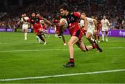 27 May 2022; Davit Niniashvili of Lyon on his way to scoring a try which is subsequently disallowed during the Heineken Challenge Cup Final match between Lyon and Toulon at Stade Velodrome in Marseille, France. Photo by Harry Murphy/Sportsfile