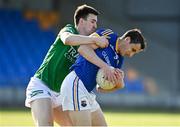 28 May 2022; Darren Gallagher of Longford in action against Ciaran Corrigan of Fermanagh during the Tailteann Cup Round 1 match between Longford and Fermanagh at Glennon Brothers Pearse Park in Longford. Photo by Sam Barnes/Sportsfile