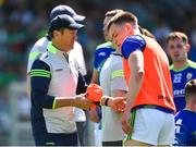 28 May 2022; Kerry manager Jack O'Connor with Jack Barry before the Munster GAA Football Senior Championship Final match between Kerry and Limerick at Fitzgerald Stadium in Killarney. Photo by Diarmuid Greene/Sportsfile