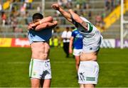 28 May 2022; Paul Geaney of Kerry and Iain Corbett of Limerick swap jerseys after the Munster GAA Football Senior Championship Final match between Kerry and Limerick at Fitzgerald Stadium in Killarney. Photo by Diarmuid Greene/Sportsfile