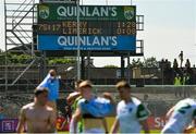 28 May 2022; The final score is displayed on the scoreboard after the Munster GAA Football Senior Championship Final match between Kerry and Limerick at Fitzgerald Stadium in Killarney. Photo by Diarmuid Greene/Sportsfile