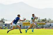 28 May 2022; James Naughton of Limerick in action against Paul Geaney of Kerry during the Munster GAA Football Senior Championship Final match between Kerry and Limerick at Fitzgerald Stadium in Killarney. Photo by Diarmuid Greene/Sportsfile