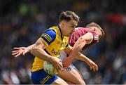 29 May 2022; Conor Hussey of Roscommon in action against John Daly of Galway during the Connacht GAA Football Senior Championship Final match between Galway and Roscommon at Pearse Stadium in Galway. Photo by Sam Barnes/Sportsfile